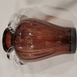 7" L.×7" W.  ANFORA PURPLE VASE